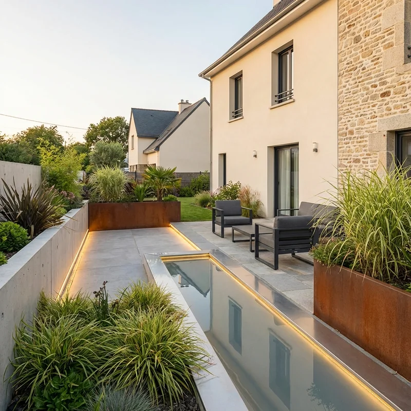 Exemple de jardin contemporain