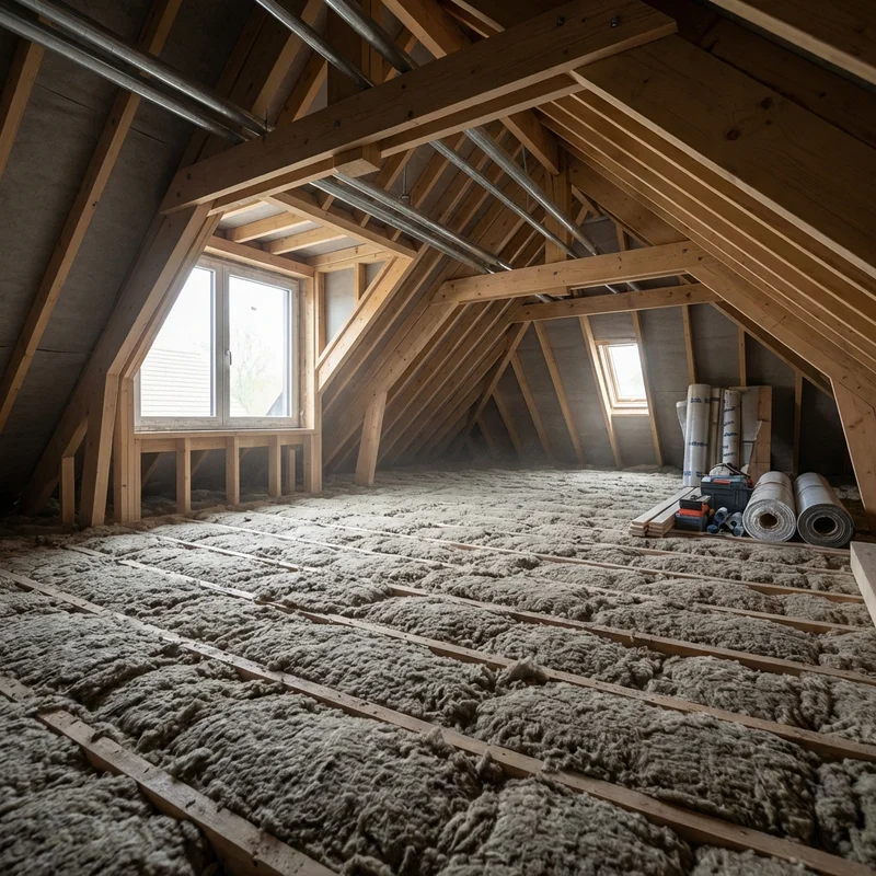 Isolation combles perdus par soufflage