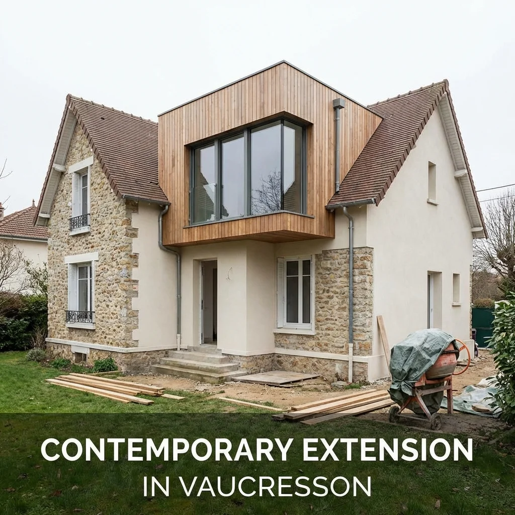 Surélévation d'une maison à Vaucresson